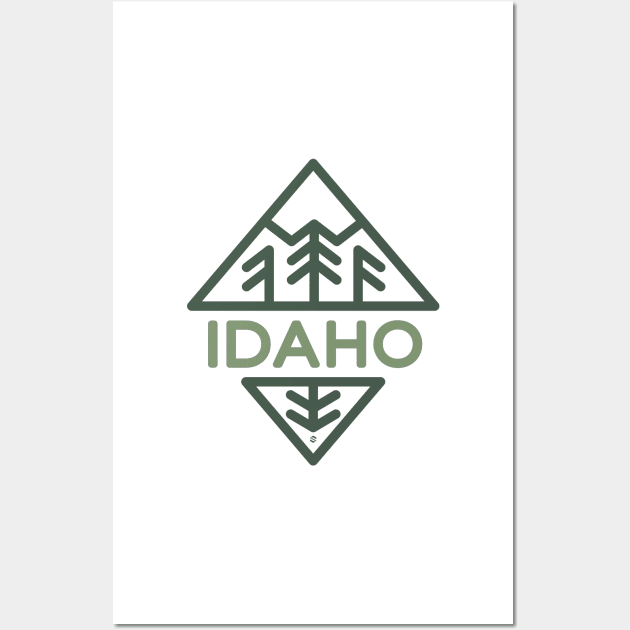 Idaho Mountains & Trees Wall Art by SkySlate